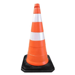 Cone Semiflexivel 75CM Base Quadrada - Peronti Soluções