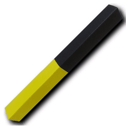 Cantoneira Preto/amarelo 1m x 10cm x 0,1... - Peronti Soluções