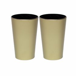 Copo Twister Acrílico 400ml Metalizado int. Preto ... - Personalizar Toledo