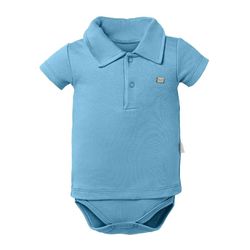 Body Curto Gola Polo Azul - Petit Papillon Bebê & Criança