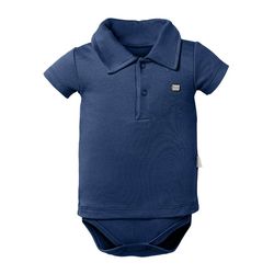 Body Curto Gola Polo Marinho - Petit Papillon Bebê & Criança