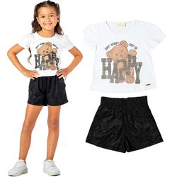 Conjunto Infantil Menina Urso Shine - Petit Papillon Bebê & Criança