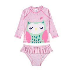 Conjunto De Praia Proteção Uv Coruja - Petit Papillon Bebê & Criança