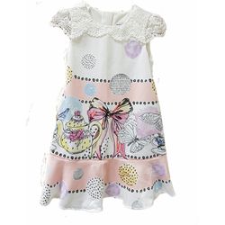 Vestido Barrado Guipir Animê - Petit Papillon Bebê & Criança