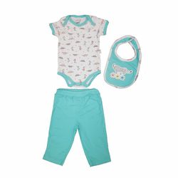 Conjunto Com Babador Cachorrinha (3 Pçs) - Petit Papillon Bebê & Criança