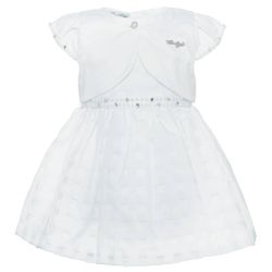 Vestido Batizado Xadrez Com Bolerinho - Petit Papillon Bebê & Criança