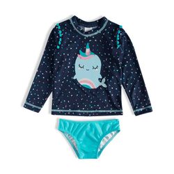 Conjunto De Praia Infantil Proteção Uv - Baleia Un... - Petit Papillon Bebê & Criança