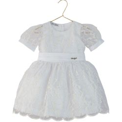 Vestido Batizado Tule Arabescos - Petit Papillon Bebê & Criança