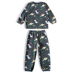 Pijama 2 Peças Dino Cinza - Petit Papillon Bebê & Criança
