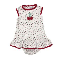 Vestido Com Calcinha Cerejas - Petit Papillon Bebê & Criança