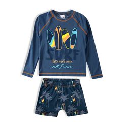 Conjunto De Praia Infantil Proteção Uv - Pranchas - Petit Papillon Bebê & Criança