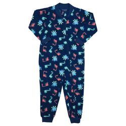 Pijama Macacão Soft Dinossauros Marinho - Petit Papillon Bebê & Criança