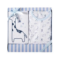 Kit Presente 3 Peças Girafa Azul - Petit Papillon Bebê & Criança
