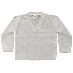 Suéter Branco Em Linha - Petit Papillon Bebê & Criança