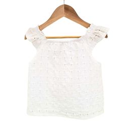 Top Infantil em Laise Branco - Petit Papillon Bebê & Criança