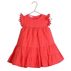 Vestido Crepe Air Flow Poá Vermelho - Petit Papillon Bebê & Criança