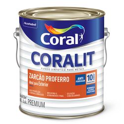 Coralit Fundo Zarcão Proferro 3,6L Coral - Petrotintas