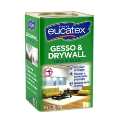 Tinta Acrílica Para Gesso & Drywall 18L Eucatex - Petrotintas