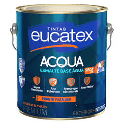 Esmalte Acqua Base Água Fosco Pronto P/Uso 3,6L Eu... - Petrotintas