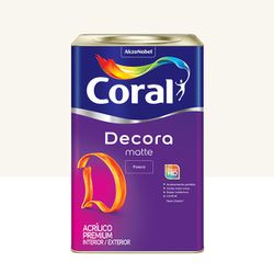 Tinta Acrílica Decora Matte Fosco 18L Branco Coral... - Petrotintas