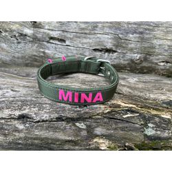 COLEIRA BABY PERSONALIZADA 3cm militar com nome em... - PETSPACE