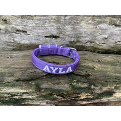 COLEIRA BABY PERSONALIZADA 3cm lilás com nome em b... - PETSPACE