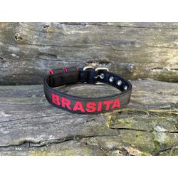 COLEIRA BABY PERSONALIZADA 3cm preto com nome em v... - PETSPACE