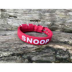 COLEIRA BABY PERSONALIZADA 3cm vermelha com nome e... - PETSPACE
