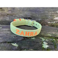 COLEIRA BABY PERSONALIZADA 3cm glitter verde lima ... - PETSPACE