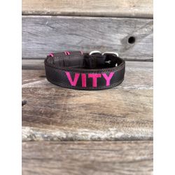 COLEIRA BABY PERSONALIZADA 3cm marrom com nome em ... - PETSPACE
