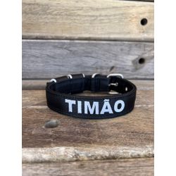 COLEIRA BABY PERSONALIZADA 3cm preta com nome em b... - PETSPACE