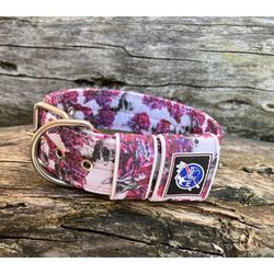 COLEIRA ESTAMPADA 5cm caveiras floridas - 904 - PETSPACE