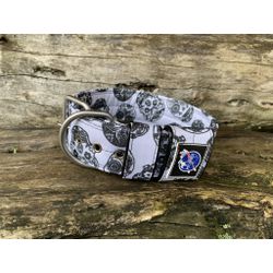 COLEIRA ESTAMPADA 5cm caveira mexicana branca - 91 - PETSPACE