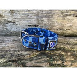 COLEIRA CAMUFLADA 5cm azul - 914 - PETSPACE