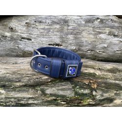 COLEIRA LISA 5cm azul marinho - 1110 - PETSPACE