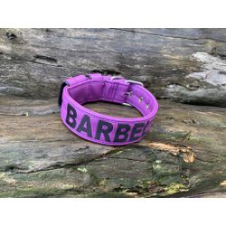 COLEIRA PERSONALIZADA 5cm roxa com nome em preto -... - PETSPACE