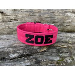 COLEIRA PERSONALIZADA 5cm glitter pink com nome em... - PETSPACE