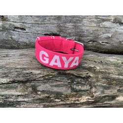 COLEIRA PERSONALIZADA 5cm glitter pink com nome em... - PETSPACE