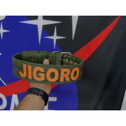 COLEIRA PERSONALIZADA 5cm militar com nome em lara... - PETSPACE