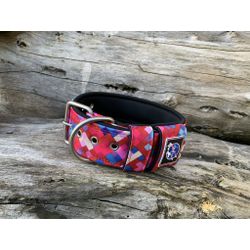 COLEIRA SUPERCONFORT 5cm xadrez rosa com preto - 8... - PETSPACE