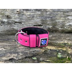COLEIRA SUPERCONFORT 5cm pink com preto - 808 - PETSPACE