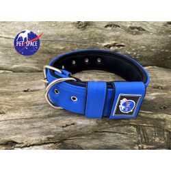 COLEIRA SUPERCONFORT 5cm azul dolaro com preto - 8... - PETSPACE