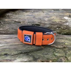 COLEIRA SUPERCONFORT 5cm laranja com preto - 815 - PETSPACE