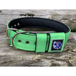 COLEIRA SUPERCONFORT 5cm verde fluorescente com pr... - PETSPACE