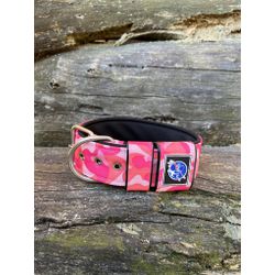 COLEIRA SUPERCONFORT 5cm camuflado rosa - 825 - PETSPACE