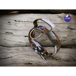 COLEIRA TÁTICA 5cm COM ALÇA camuflado army - 1305 - PETSPACE