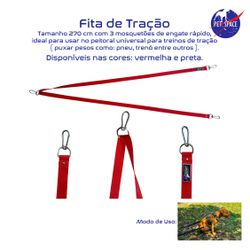 FITA DE TRAÇÃO com 3 mosquetões - 094 - PETSPACE