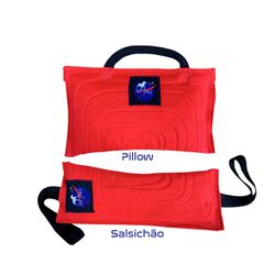Mordedor pillow + salsichão vermelho - 1004 - PETSPACE