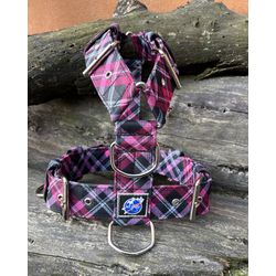 Peitoral universal XADREZ ROSA COM PRETO - 080 - PETSPACE