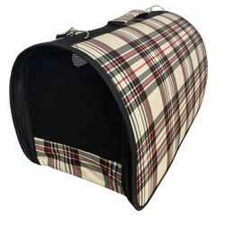 Bolsa para transporte pet - estampa xadrez M - 40... - PETUT PETS